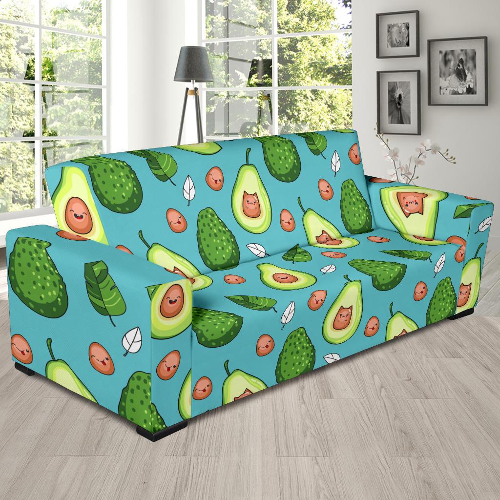 Avocado Pattern Print Design AC05 Sofa Slipcover-JORJUNE.COM