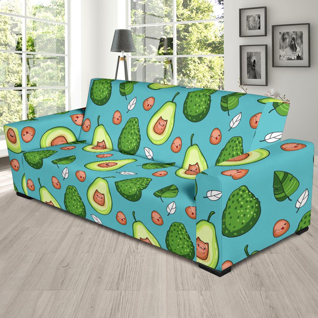 Avocado Pattern Print Design AC05 Sofa Slipcover-JORJUNE.COM