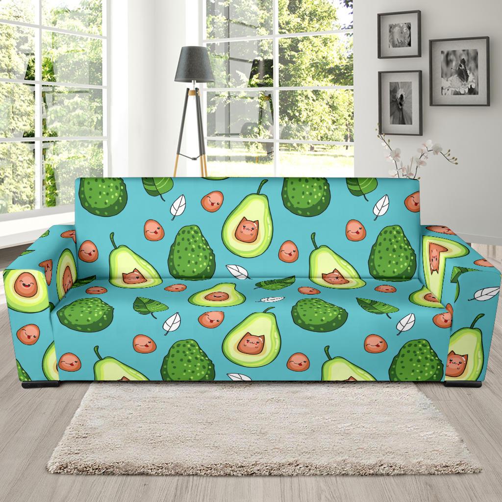 Avocado Pattern Print Design AC05 Sofa Slipcover-JORJUNE.COM