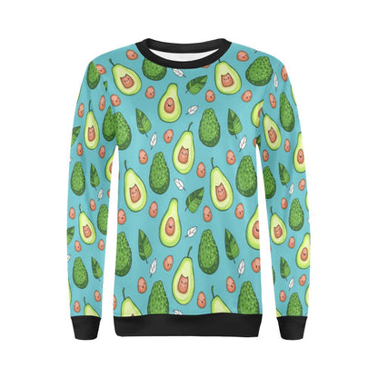 Avocado Pattern Print Design AC05 Women Long Sleeve Sweatshirt-JorJune