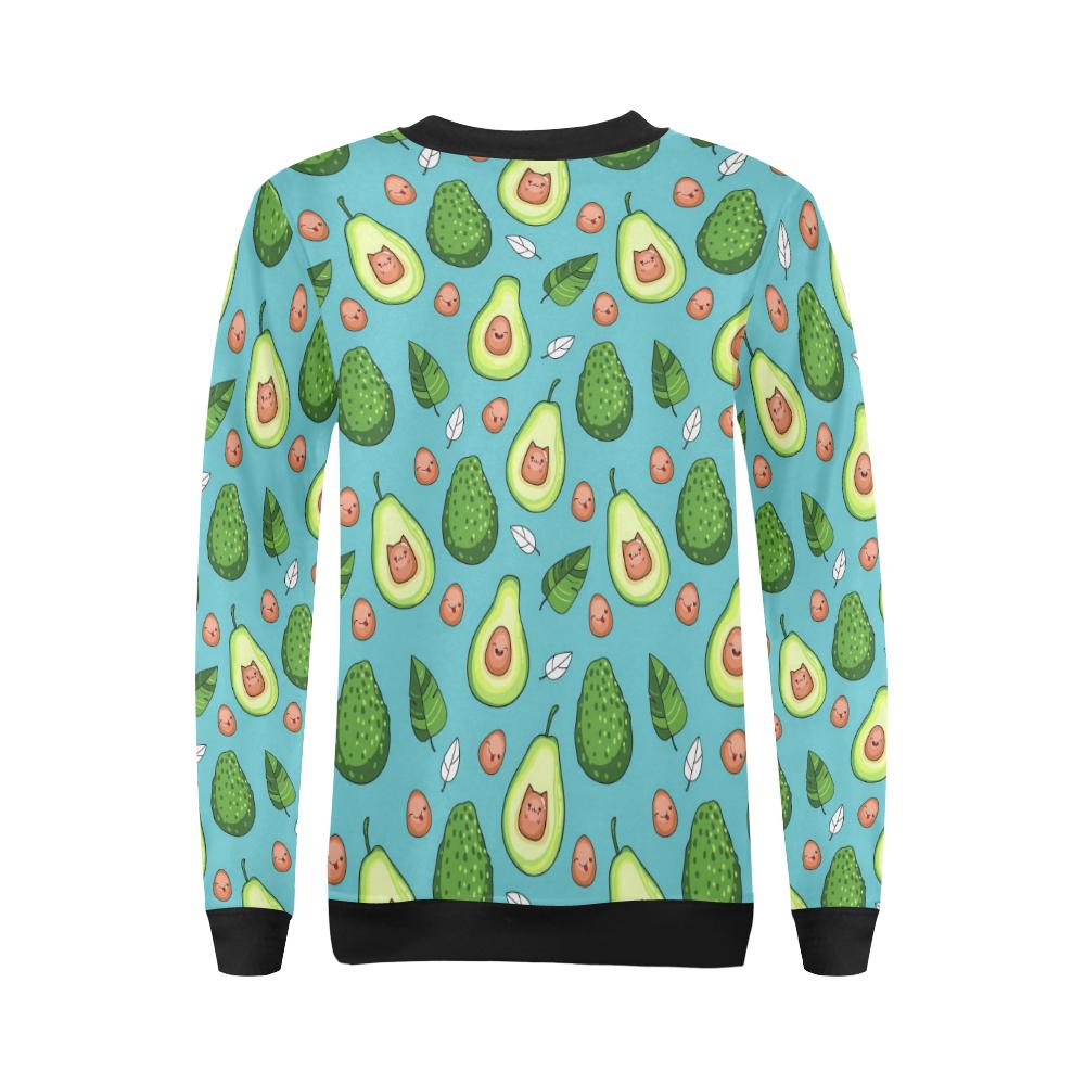 Avocado Pattern Print Design AC05 Women Long Sleeve Sweatshirt-JorJune