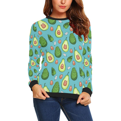 Avocado Pattern Print Design AC05 Women Long Sleeve Sweatshirt-JorJune