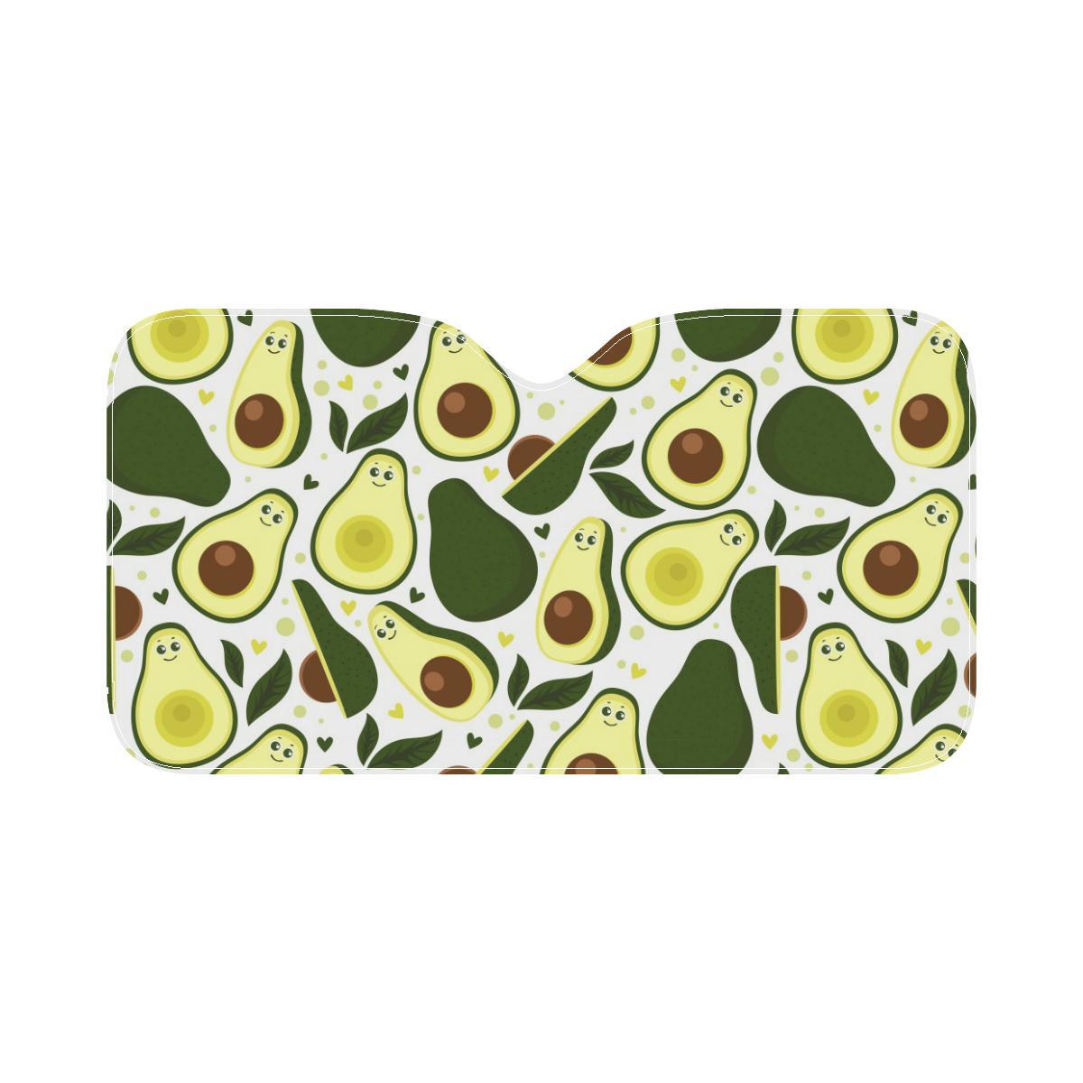 Avocado Pattern Print Design AC06 Car Sun Shade-JorJune