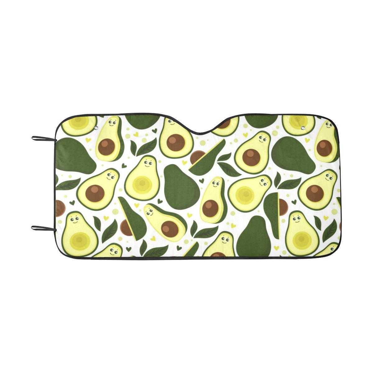 Avocado Pattern Print Design AC06 Car Sun Shade-JorJune