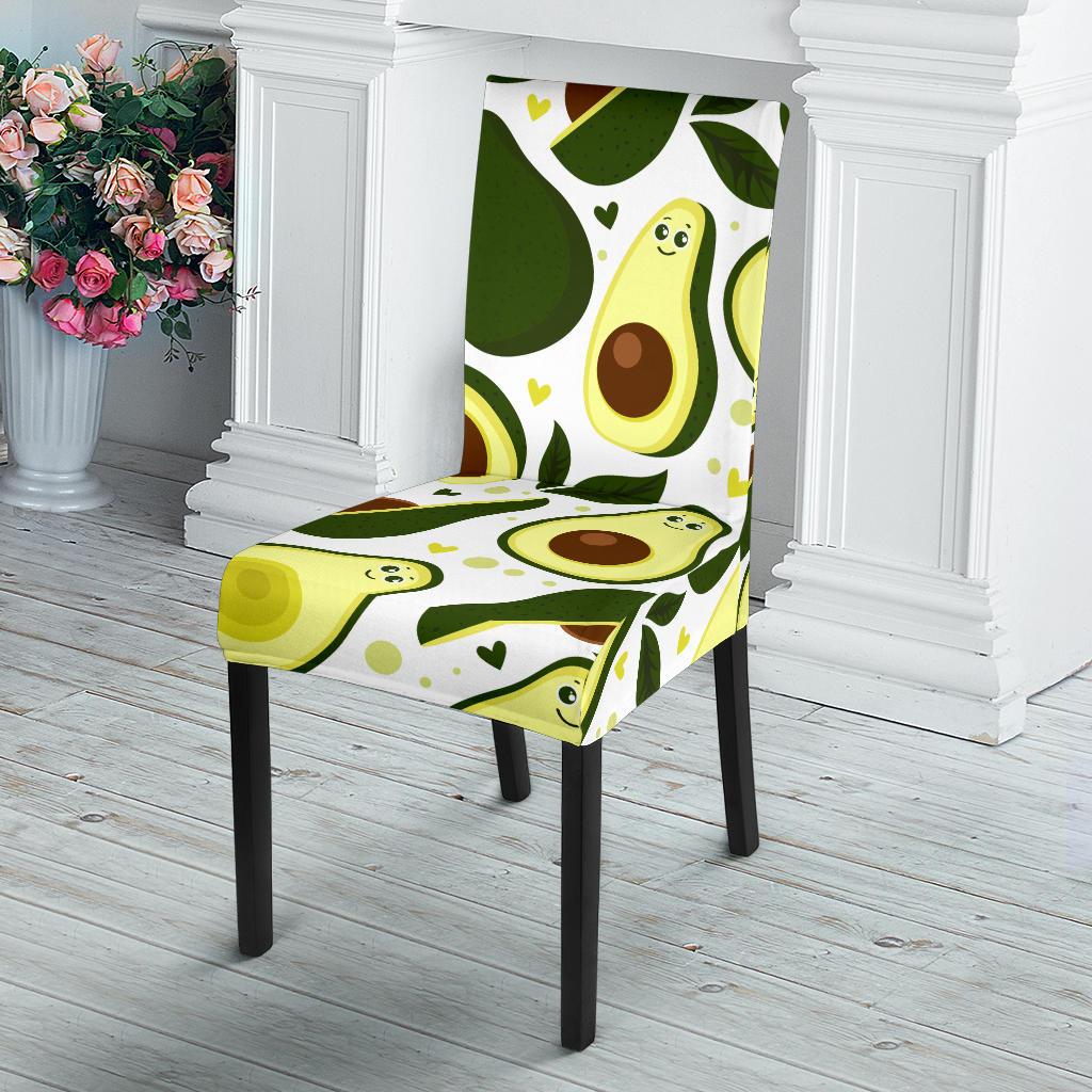 Avocado Pattern Print Design AC06 Dining Chair Slipcover-JORJUNE.COM