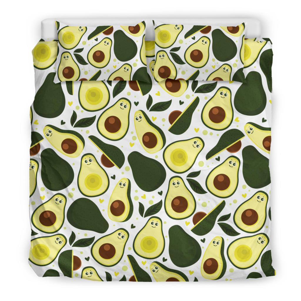Avocado Pattern Print Design AC06 Duvet Cover Bedding Set-JORJUNE.COM