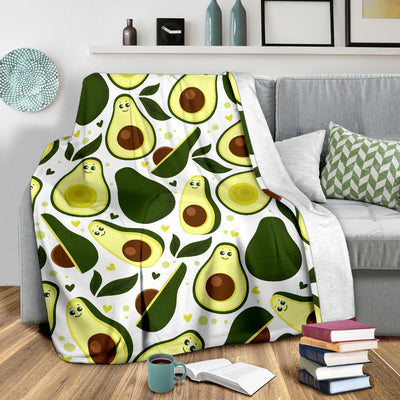 Avocado Pattern Print Design AC06 Fleece Blankete