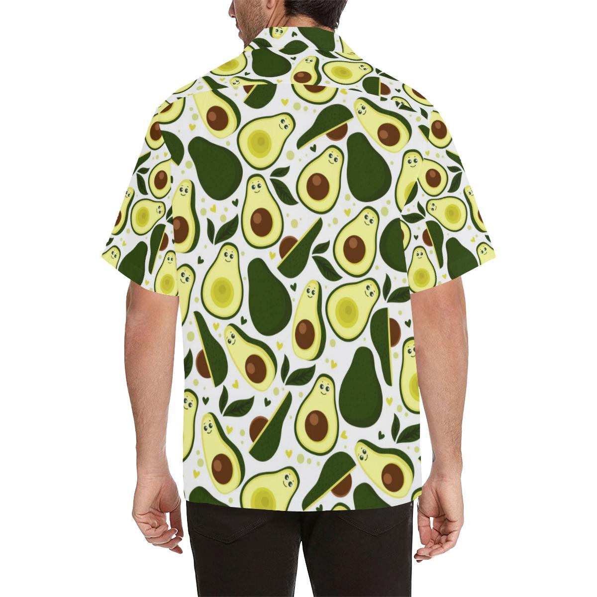 Avocado Pattern Print Design AC06 Men Hawaiian Shirt-JorJune