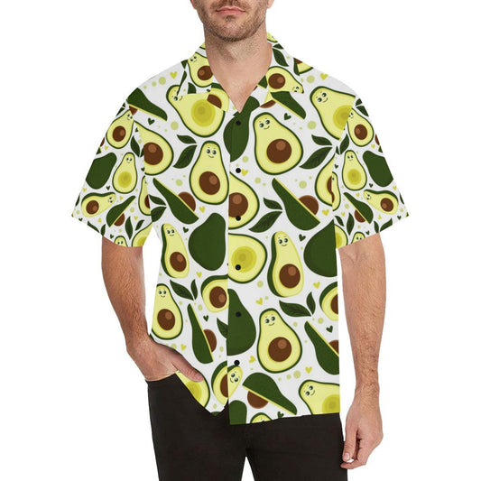 Avocado Pattern Print Design AC06 Men Hawaiian Shirt-JorJune