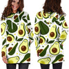 Avocado Pattern Print Design AC06 Women Hoodie Dress