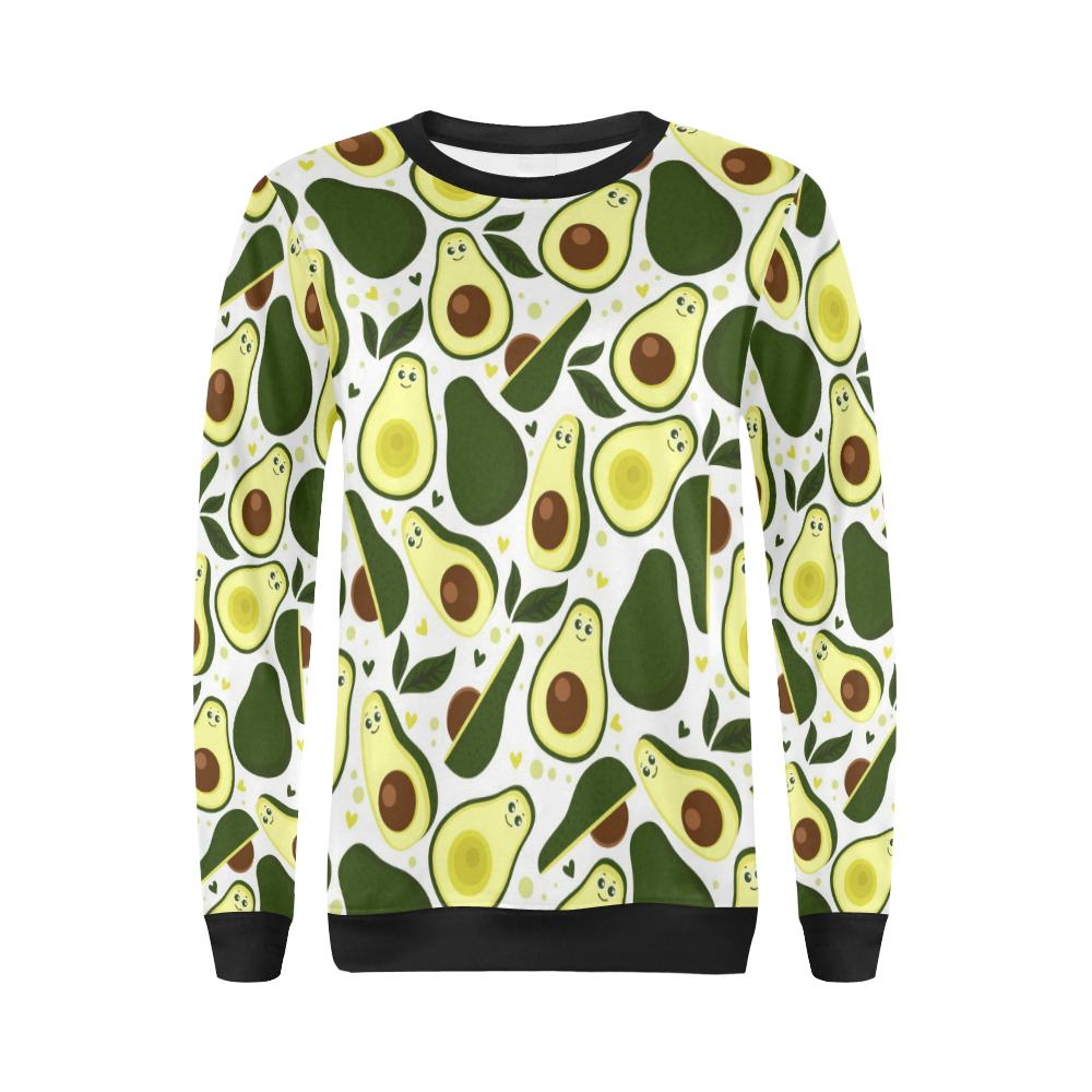 Avocado Pattern Print Design AC06 Women Long Sleeve Sweatshirt-JorJune