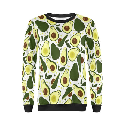 Avocado Pattern Print Design AC06 Women Long Sleeve Sweatshirt-JorJune