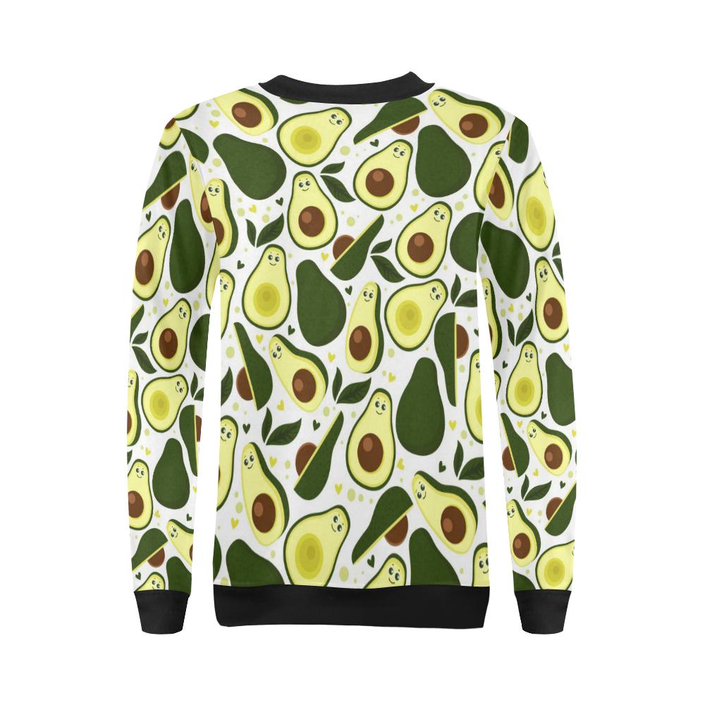 Avocado Pattern Print Design AC06 Women Long Sleeve Sweatshirt-JorJune