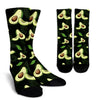 Avocado Pattern Print Design AC07 Crew Socks-JORJUNE.COM