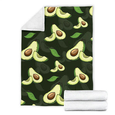 Avocado Pattern Print Design AC07 Fleece Blankete