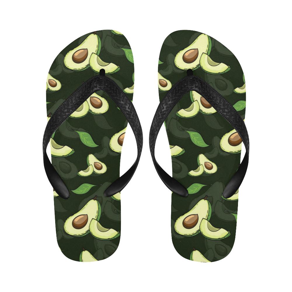 Avocado Pattern Print Design AC07 Flip Flops-JorJune