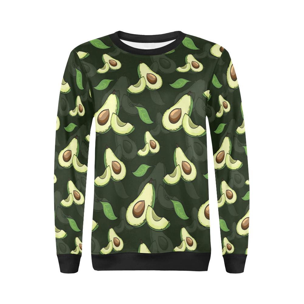 Avocado Pattern Print Design AC07 Women Long Sleeve Sweatshirt-JorJune