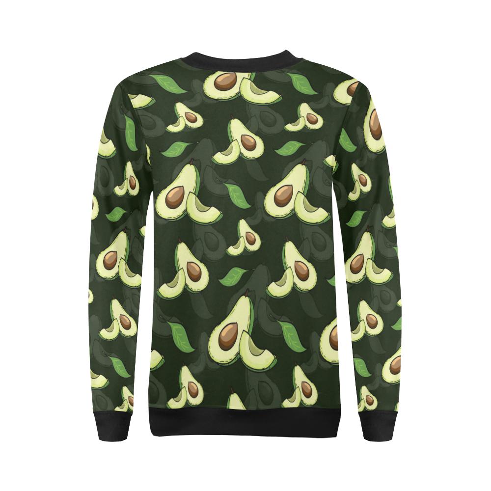 Avocado Pattern Print Design AC07 Women Long Sleeve Sweatshirt-JorJune
