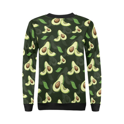 Avocado Pattern Print Design AC07 Women Long Sleeve Sweatshirt-JorJune
