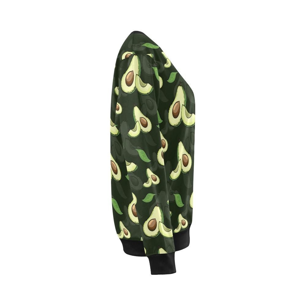Avocado Pattern Print Design AC07 Women Long Sleeve Sweatshirt-JorJune