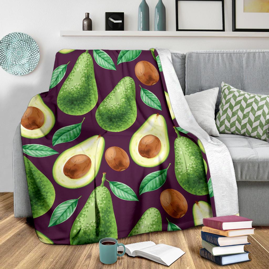 Avocado Pattern Print Design AC08 Fleece Blankete