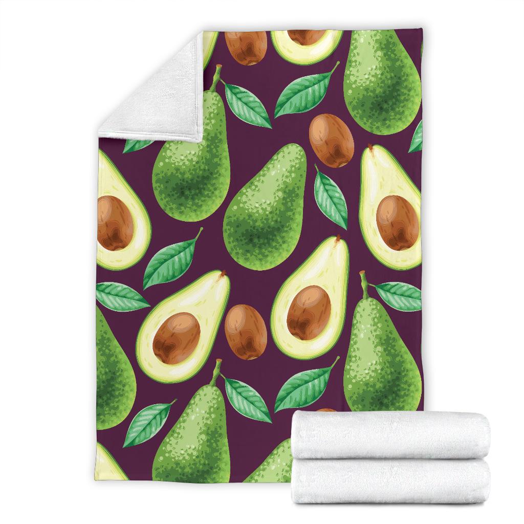 Avocado Pattern Print Design AC08 Fleece Blankete
