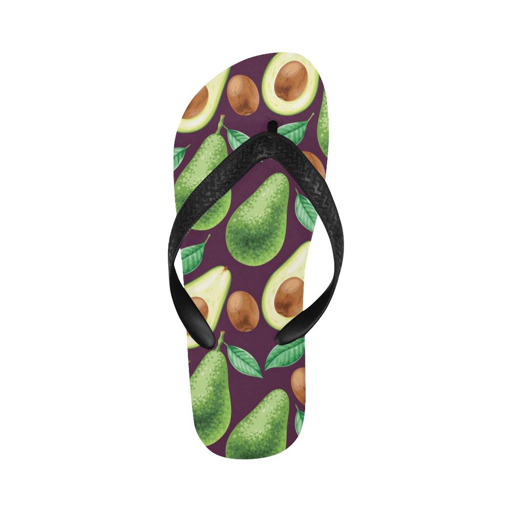 Avocado Pattern Print Design AC08 Flip Flops-JorJune