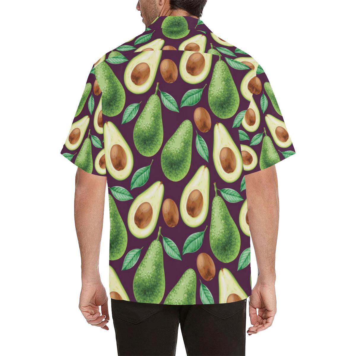 Avocado Pattern Print Design AC08 Men Hawaiian Shirt-JorJune