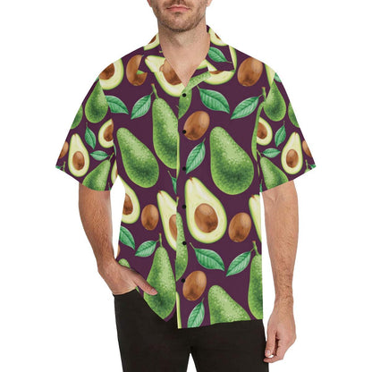 Avocado Pattern Print Design AC08 Men Hawaiian Shirt-JorJune