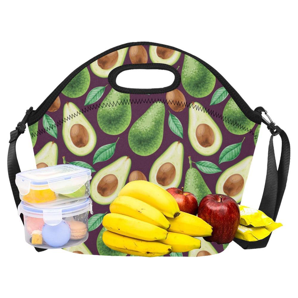 Avocado Pattern Print Design AC08 Neoprene Lunch Bag-JorJune
