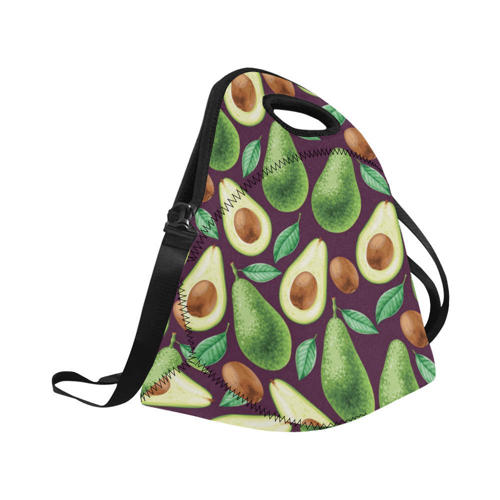 Avocado Pattern Print Design AC08 Neoprene Lunch Bag-JorJune