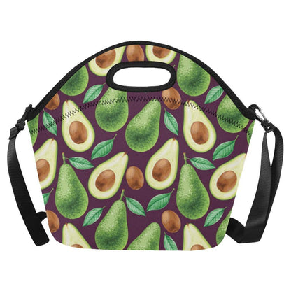 Avocado Pattern Print Design AC08 Neoprene Lunch Bag-JorJune