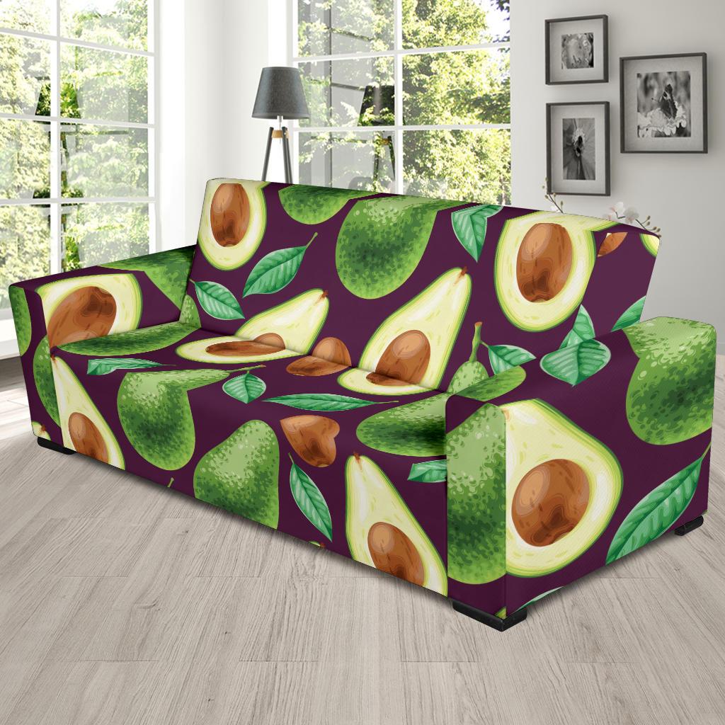 Avocado Pattern Print Design AC08 Sofa Slipcover-JORJUNE.COM