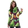 Avocado Pattern Print Design AC08 Women Hoodie Dress