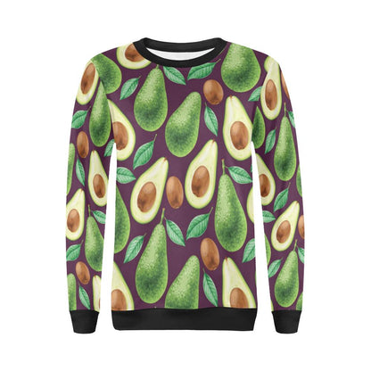 Avocado Pattern Print Design AC08 Women Long Sleeve Sweatshirt-JorJune