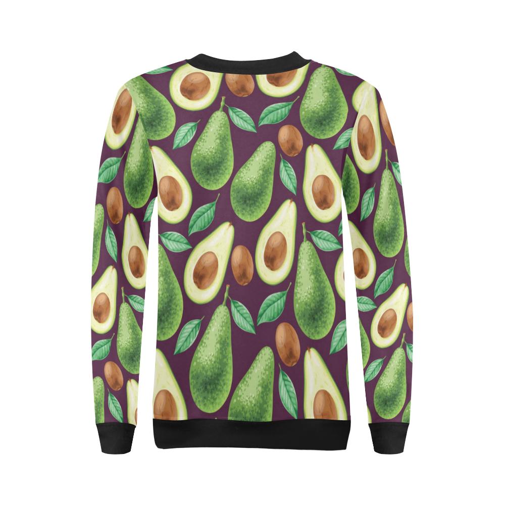Avocado Pattern Print Design AC08 Women Long Sleeve Sweatshirt-JorJune