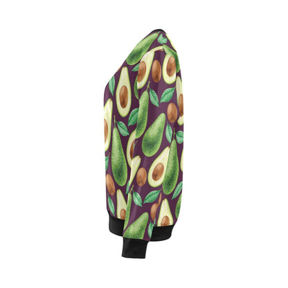 Avocado Pattern Print Design AC08 Women Long Sleeve Sweatshirt-JorJune