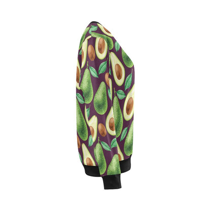 Avocado Pattern Print Design AC08 Women Long Sleeve Sweatshirt-JorJune