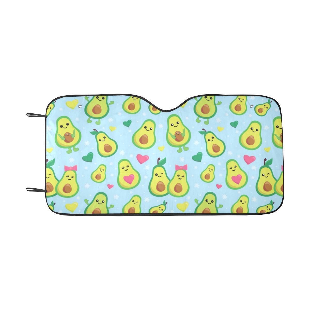 Avocado Pattern Print Design AC09 Car Sun Shade-JorJune