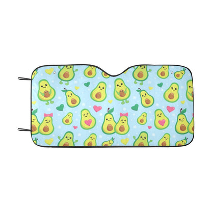 Avocado Pattern Print Design AC09 Car Sun Shade-JorJune