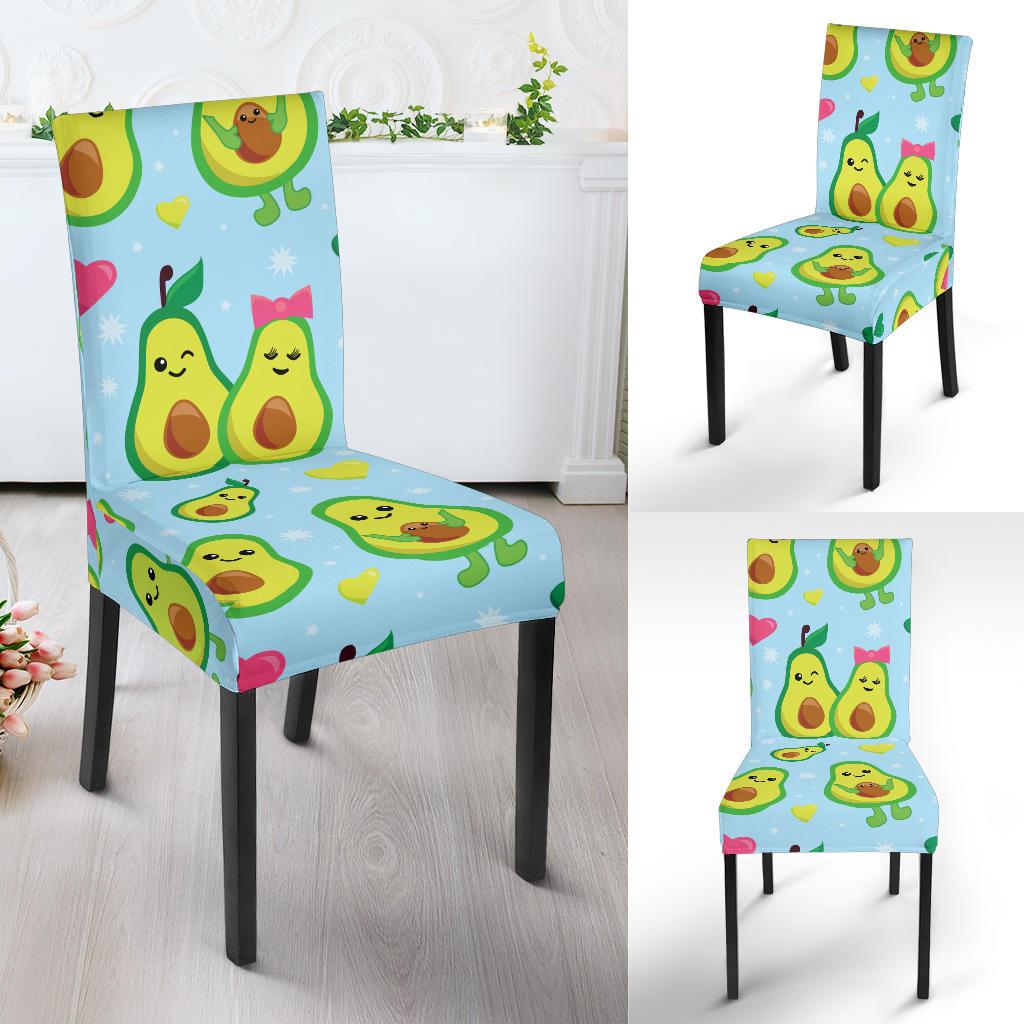 Avocado Pattern Print Design AC09 Dining Chair Slipcover-JORJUNE.COM