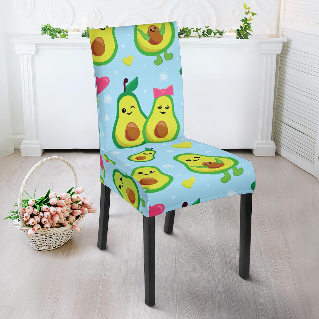 Avocado Pattern Print Design AC09 Dining Chair Slipcover-JORJUNE.COM
