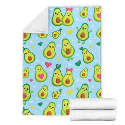 Avocado Pattern Print Design AC09 Fleece Blankete