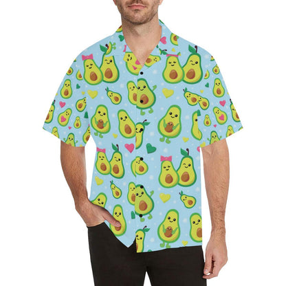 Avocado Pattern Print Design AC09 Men Hawaiian Shirt-JorJune