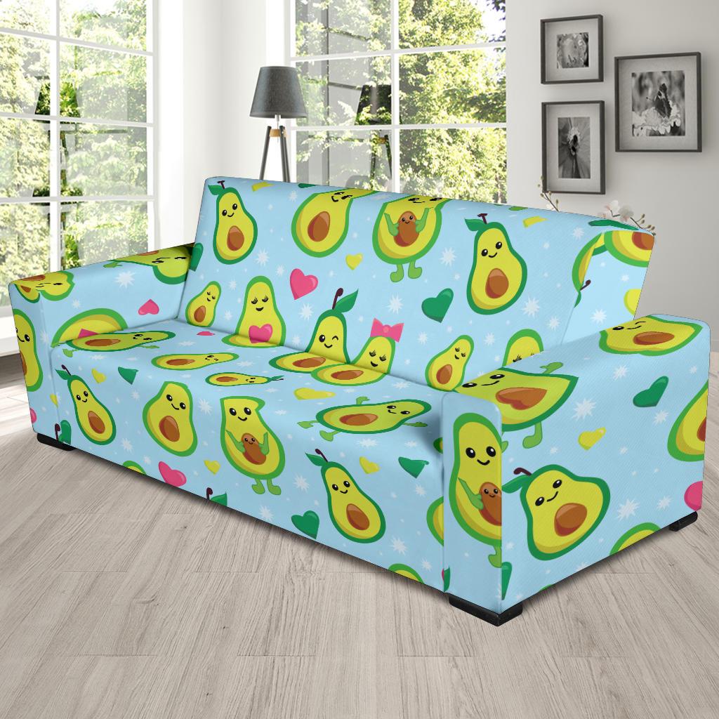 Avocado Pattern Print Design AC09 Sofa Slipcover-JORJUNE.COM