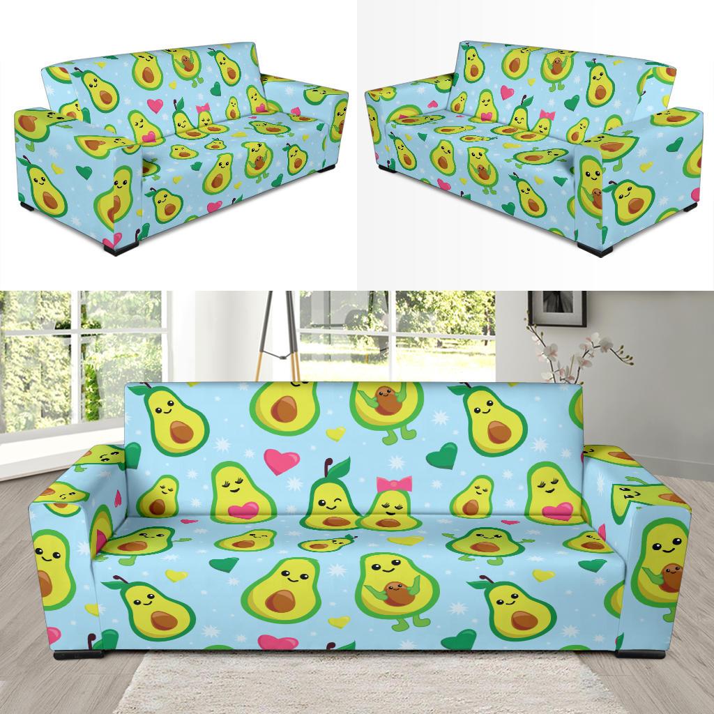 Avocado Pattern Print Design AC09 Sofa Slipcover-JORJUNE.COM