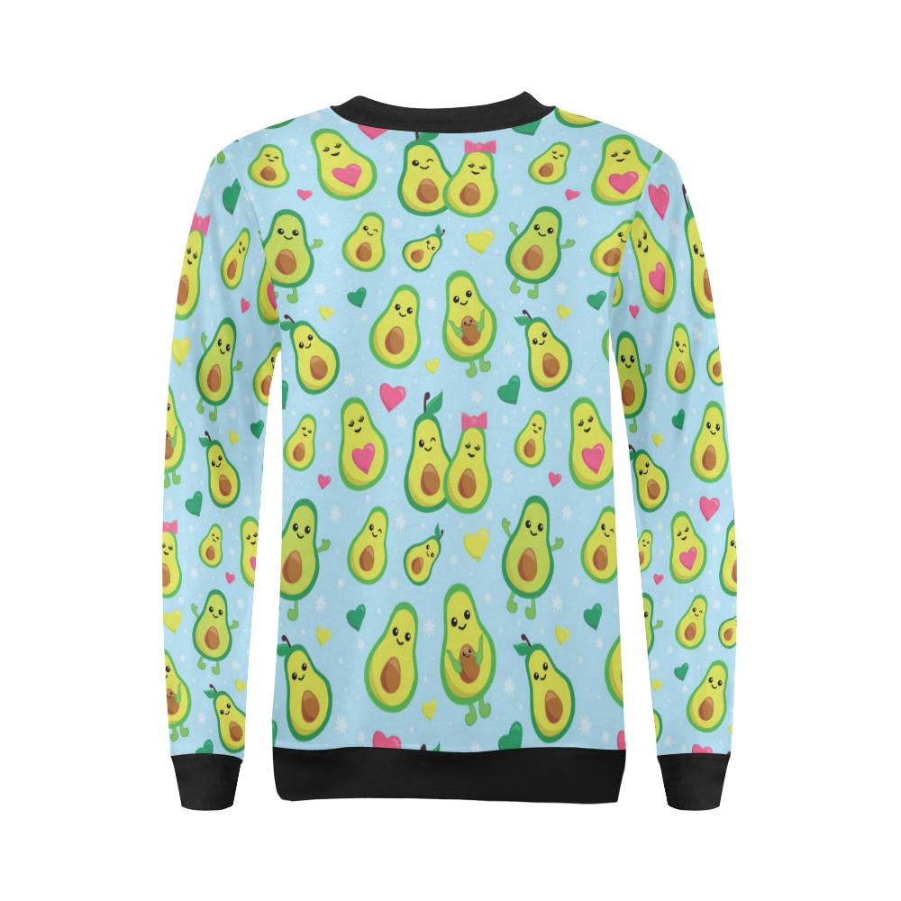 Avocado Pattern Print Design AC09 Women Long Sleeve Sweatshirt-JorJune