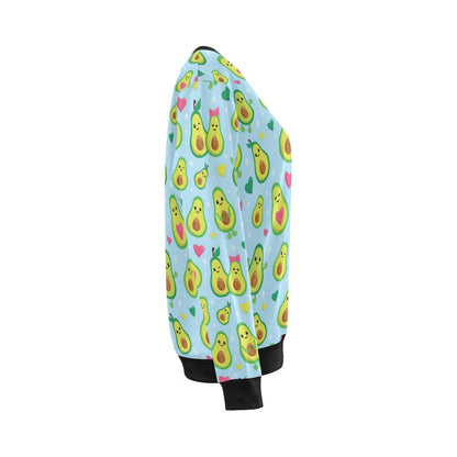 Avocado Pattern Print Design AC09 Women Long Sleeve Sweatshirt-JorJune