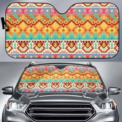 Aztec Pattern Print Design 03 Car Sun Shade-JORJUNE.COM