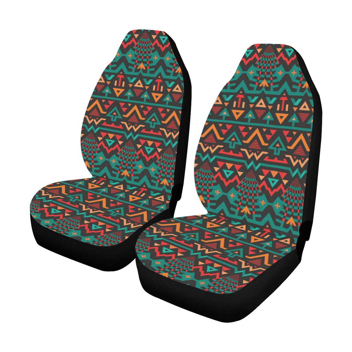 Aztec Pattern Print Design 04 Car Seat Covers (Set of 2)-JORJUNE.COM